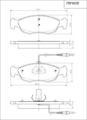 FI.BA FBP4020 - Kit pastiglie freno, Freno a disco autozon.pro