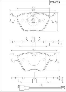 FI.BA FBP4023 - Kit pastiglie freno, Freno a disco autozon.pro