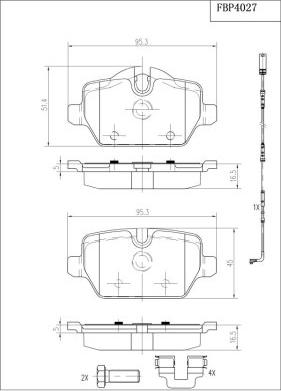 FI.BA FBP4027 - Kit pastiglie freno, Freno a disco autozon.pro