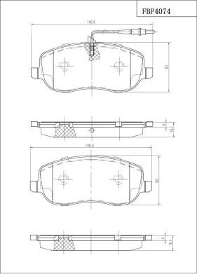 FI.BA FBP4074 - Kit pastiglie freno, Freno a disco autozon.pro