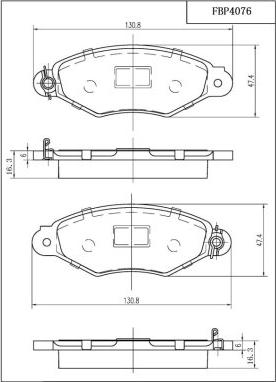 FI.BA FBP4076 - Kit pastiglie freno, Freno a disco autozon.pro