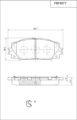 FI.BA FBP4077 - Kit pastiglie freno, Freno a disco autozon.pro