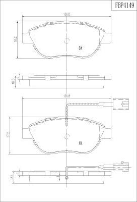 FI.BA FBP4149 - Kit pastiglie freno, Freno a disco autozon.pro