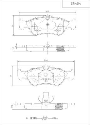 FI.BA FBP4144 - Kit pastiglie freno, Freno a disco autozon.pro