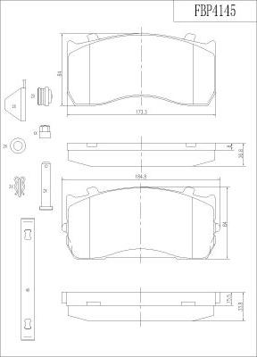 FI.BA FBP4145 - Kit pastiglie freno, Freno a disco autozon.pro