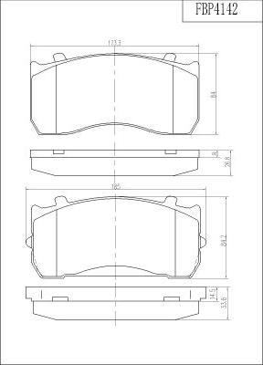 FI.BA FBP4142 - Kit pastiglie freno, Freno a disco autozon.pro