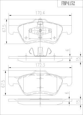 FI.BA FBP4152 - Kit pastiglie freno, Freno a disco autozon.pro