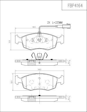 FI.BA FBP4164 - Kit pastiglie freno, Freno a disco autozon.pro