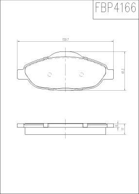 FI.BA FBP4166 - Kit pastiglie freno, Freno a disco autozon.pro