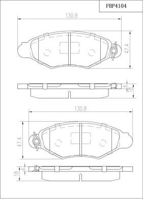 FI.BA FBP4104 - Kit pastiglie freno, Freno a disco autozon.pro