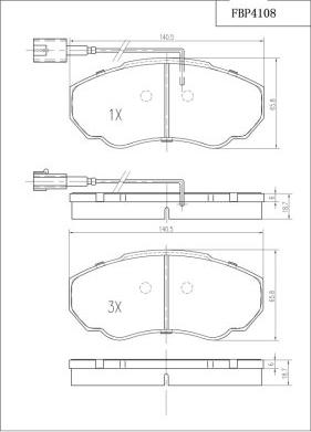 FI.BA FBP4108 - Kit pastiglie freno, Freno a disco autozon.pro