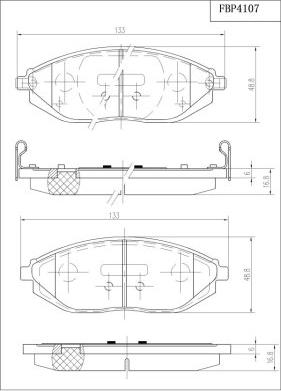 FI.BA FBP4107 - Kit pastiglie freno, Freno a disco autozon.pro