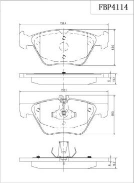 FI.BA FBP4114 - Kit pastiglie freno, Freno a disco autozon.pro