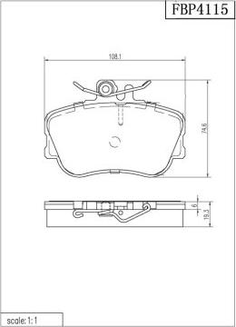 FI.BA FBP4115 - Kit pastiglie freno, Freno a disco autozon.pro