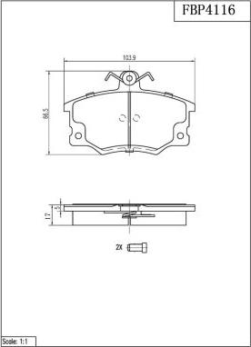 FI.BA FBP4116 - Kit pastiglie freno, Freno a disco autozon.pro