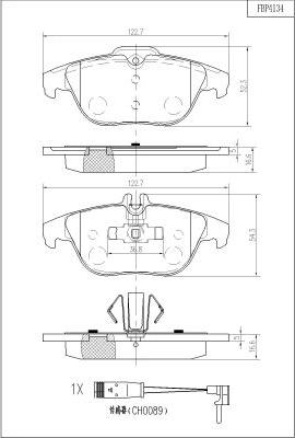 FI.BA FBP4134 - Kit pastiglie freno, Freno a disco autozon.pro