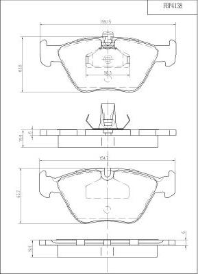 FI.BA FBP4138 - Kit pastiglie freno, Freno a disco autozon.pro