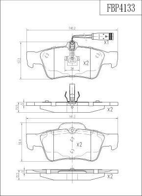 FI.BA FBP4133 - Kit pastiglie freno, Freno a disco autozon.pro