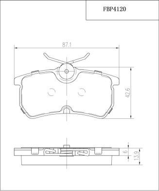 FI.BA FBP4120 - Kit pastiglie freno, Freno a disco autozon.pro