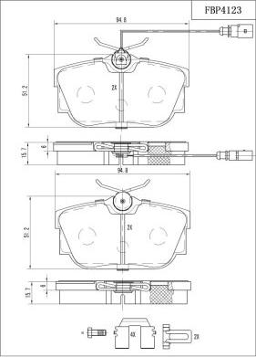 FI.BA FBP4123 - Kit pastiglie freno, Freno a disco autozon.pro