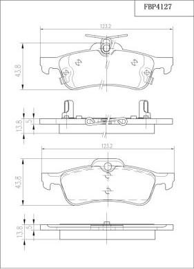 FI.BA FBP4127 - Kit pastiglie freno, Freno a disco autozon.pro