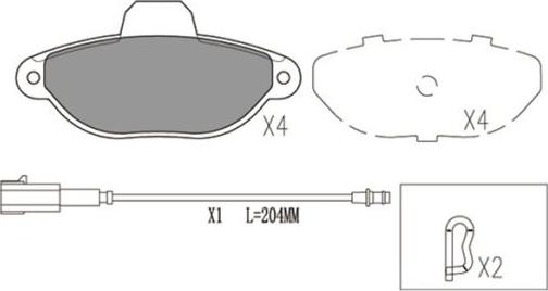 FI.BA FBP4176 - Kit pastiglie freno, Freno a disco autozon.pro