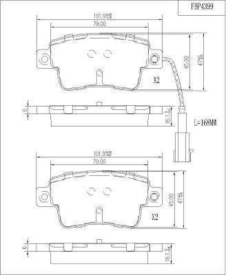 FI.BA FBP4399 - Kit pastiglie freno, Freno a disco autozon.pro