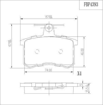 FI.BA FBP4393 - Kit pastiglie freno, Freno a disco autozon.pro