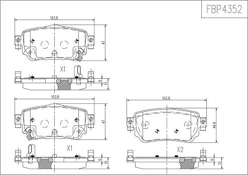 FI.BA FBP4352 - Kit pastiglie freno, Freno a disco autozon.pro