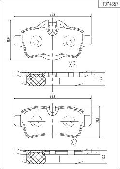 FI.BA FBP4357 - Kit pastiglie freno, Freno a disco autozon.pro