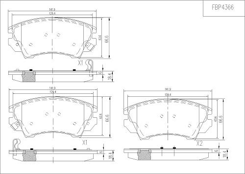 FI.BA FBP4366 - Kit pastiglie freno, Freno a disco autozon.pro