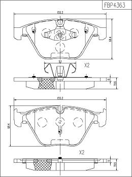 FI.BA FBP4363 - Kit pastiglie freno, Freno a disco autozon.pro