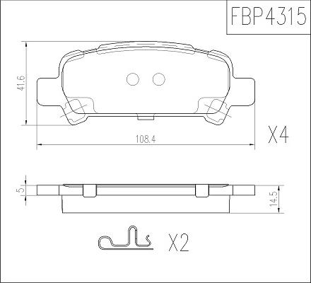 FI.BA FBP4315 - Kit pastiglie freno, Freno a disco autozon.pro