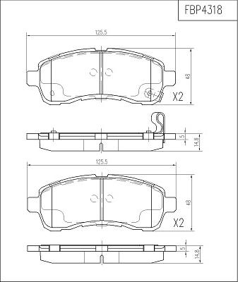 FI.BA FBP4318 - Kit pastiglie freno, Freno a disco autozon.pro