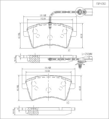 FI.BA FBP4382 - Kit pastiglie freno, Freno a disco autozon.pro