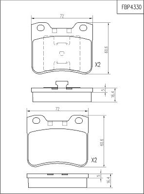 FI.BA FBP4330 - Kit pastiglie freno, Freno a disco autozon.pro