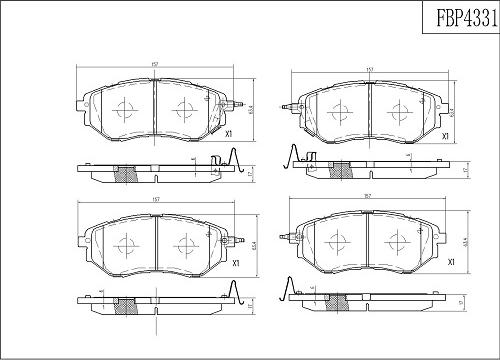 FI.BA FBP4331 - Kit pastiglie freno, Freno a disco autozon.pro