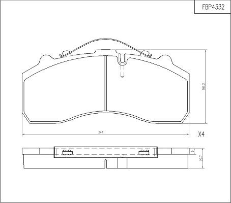 FI.BA FBP4332 - Kit pastiglie freno, Freno a disco autozon.pro