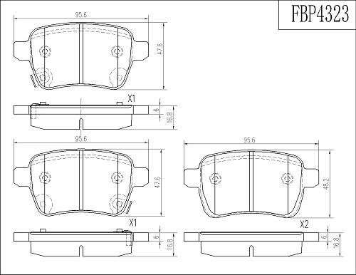 FI.BA FBP4323 - Kit pastiglie freno, Freno a disco autozon.pro