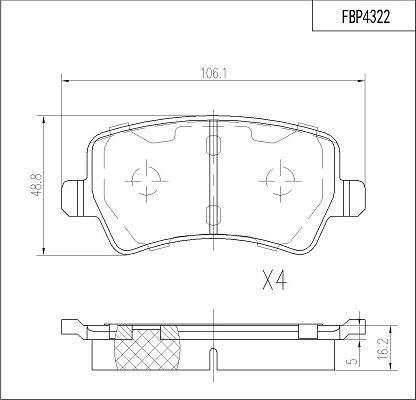 FI.BA FBP4322 - Kit pastiglie freno, Freno a disco autozon.pro