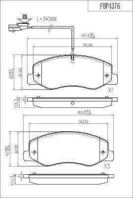 FI.BA FBP4376 - Kit pastiglie freno, Freno a disco autozon.pro