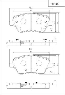 FI.BA FBP4370 - Kit pastiglie freno, Freno a disco autozon.pro