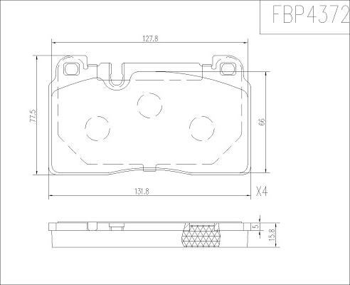 FI.BA FBP4372 - Kit pastiglie freno, Freno a disco autozon.pro