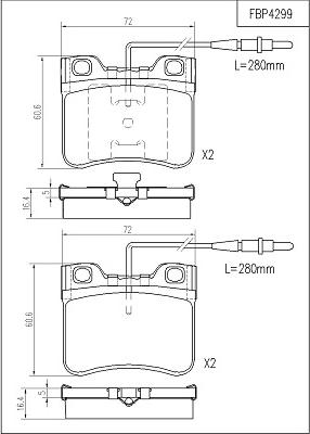 FI.BA FBP4299 - Kit pastiglie freno, Freno a disco autozon.pro