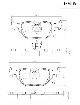 FI.BA FBP4295 - Kit pastiglie freno, Freno a disco autozon.pro