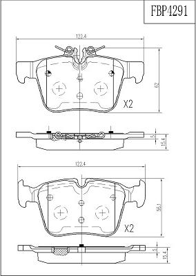 FI.BA FBP4291 - Kit pastiglie freno, Freno a disco autozon.pro