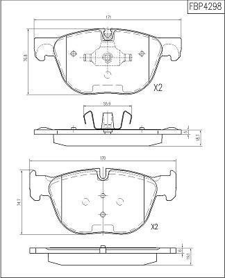 FI.BA FBP4298 - Kit pastiglie freno, Freno a disco autozon.pro