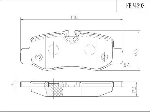 FI.BA FBP4293 - Kit pastiglie freno, Freno a disco autozon.pro