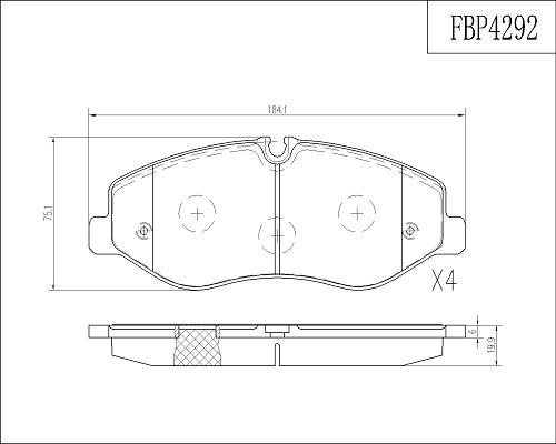 FI.BA FBP4292 - Kit pastiglie freno, Freno a disco autozon.pro