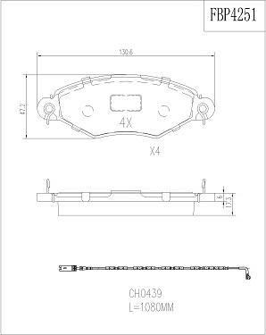 FI.BA FBP4251 - Kit pastiglie freno, Freno a disco autozon.pro